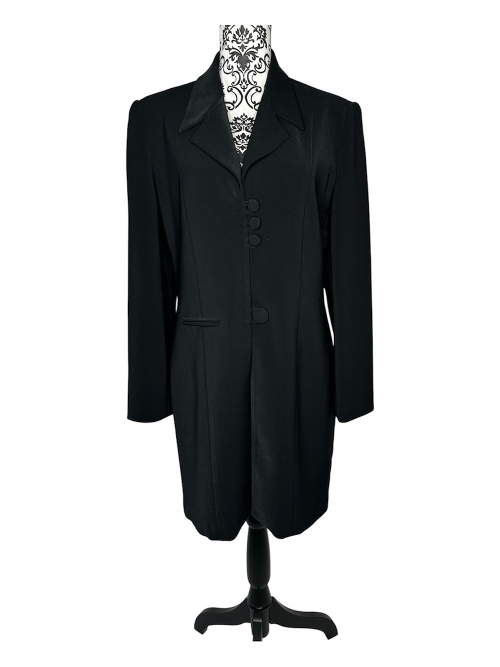 Vintage Ice Cube by Michael Classic Black Women's Long Coat Size 12
